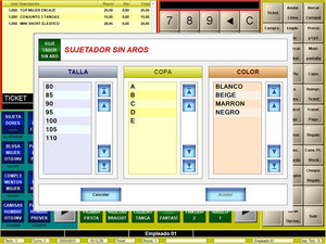 BDP-NET Talla y Color. Control de tallas y colores