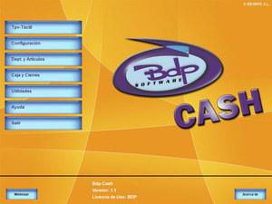 BDP CASH. Pantalla principal